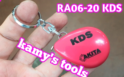 Thước cuộn thép 2m nhật KDS móc khóa nhỏ gọn bỏ túi model RA06-20 màu ngẫu nhiên, thước cuộn 2 mét