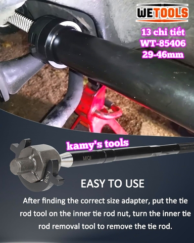 Bộ vam cảo rotuyn lái trong đầu cờ lê 13 chi tiết 29-46mm Wetools WT-85406