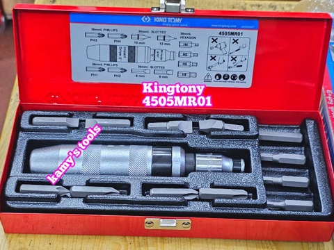 Bộ tua vít đóng tự động Kingtony 14 chi tiết 4505mr01, tô vít đóng