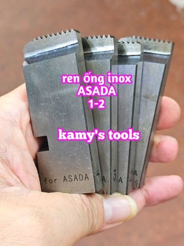 1-2 inch Dao tiện ren ống INOX Asada Ksu Piset hiệu Unir BSPT
