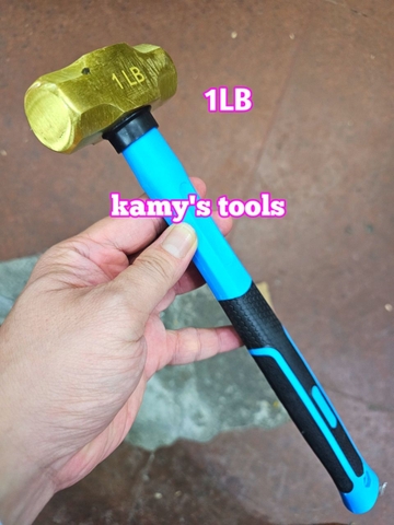 Búa đồng thau đầu lục giác 0.5kg 500g 1LB cán nhựa dài 310mm kamytools BHCP-01