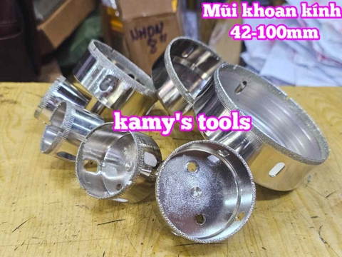 Mũi khoan kính 42mm 45mm 49mm 50mm 55mm 60mm 65mm 70mm 75mm 80mm 85mm 90mm 95mm 100mm