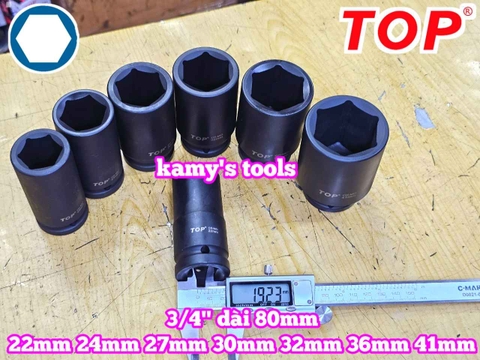 Đầu tuýp 3/4 inch Top 6 cạnh 22mm 24mm 27mm 30mm 32mm 36mm 41mm LU-DTD22 LU-DTD24 LU-DTD27 LU-DTD30 LU-DTD32 LU-DTD36 LU-DTD41
