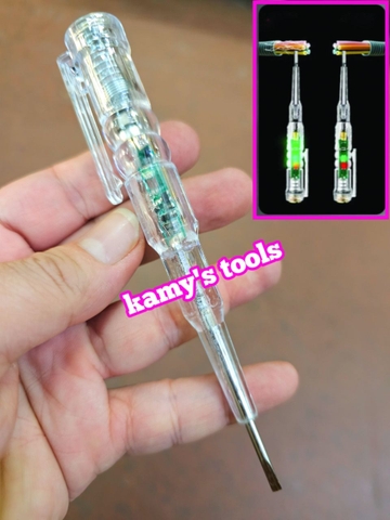 Bút thử điện cảm ứng đa năng, công tắc đèn 2 màu kiểm tra thông mạch dài 140mm