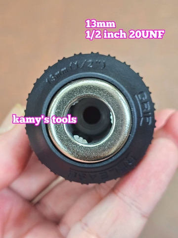 Đầu kẹp mũi khoan tự động auto lock 13mm răng 13mm 1/2 inch 20unf 2mm-13mm, đầu khoan