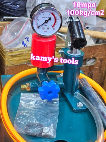 Bơm thử áp lực nước 10mpa 100kg/cm2 WTP-100 có van khóa nước cao cấp kamytools