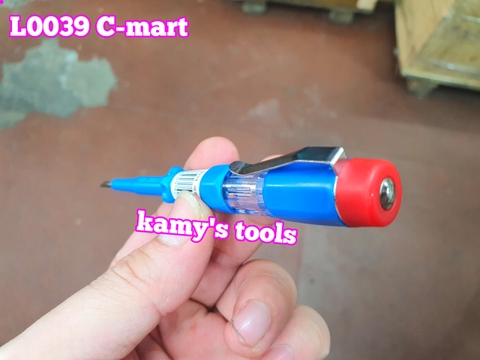 Bút thử điện AC 100-500v dài 145mm L0039 C-mart, vít thử điện