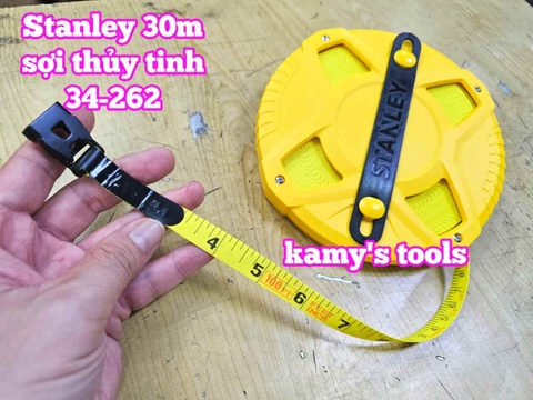Thước dây cuộn sợi thủy tinh 30m Stanley 34-262 STHT34262-8 bản 12.7mm thước kéo 30 mét