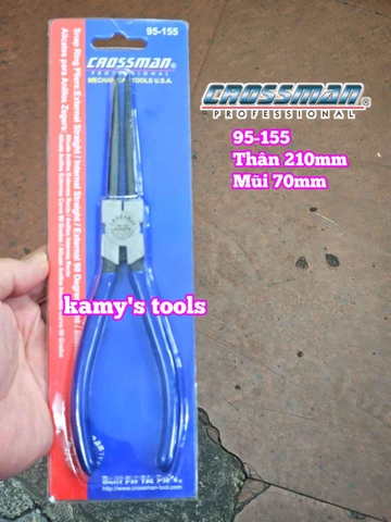 Kìm phe gắp phanh côn xe tay ga bi 6902 Crossman 95-155 dài 9 inch 210mm mũi dài 70mm