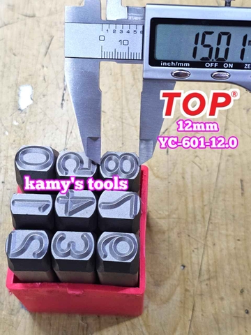 Bộ đóng số xuôi 12mm TOP YC-602-12.0