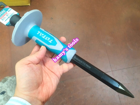 Đục bê tông nhọn có tay cầm bảo vệ 305mm đường kính 19mm Total THT4221216