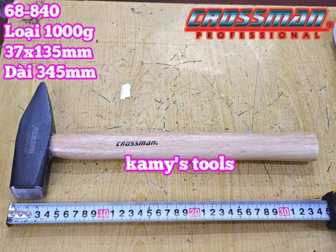 Búa đầu vuông dẹp cán gỗ Crossman 1000g model 68-840