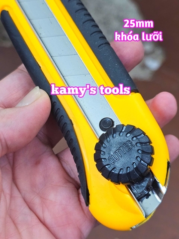 Dao rọc cáp rọc giấy đa năng có khóa lưỡi 25mm dài 180mm L+R+T