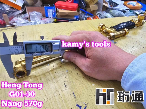 Tay cắt hơi oxy ga mỏ đèn cắt gió đá Heng Tong G01-30 nặng 570g dài 460mm