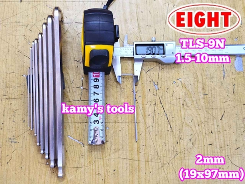 Bộ lục giác bi 9 chi tiết 1.5-10mm Eight TLS-9N