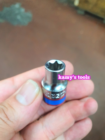 Đầu tuýp khẩu E 3/8 inch Kingtony E8 E10 E12 E14 E16 E18 337508M 337510M 337512M 337514M 337516M 337518M