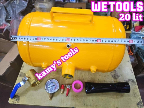 Bình hỗ trợ bơm bật tanh lốp hỗ trợ bơm lốp không săm ô tô 20 lít Wetools WT-152220
