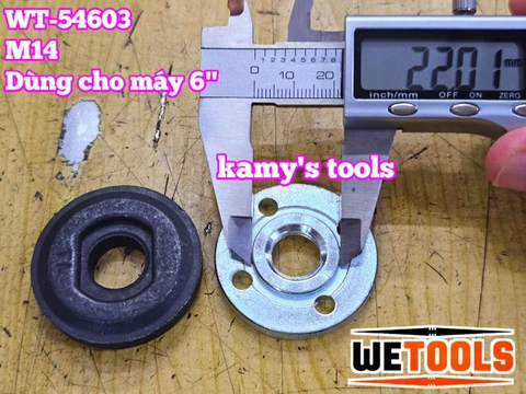 Ốc hãm máy mài bộ tán mài mặt bích kẹp đĩa cắt lưỡi đá mài M14 cho máy mài góc 150mm Wetools WT-54603