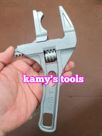 Mỏ lết miệng rộng 6-68mm, cờ lê vặn dây cấp nước bằng hợp kim nhôm dài 200mm