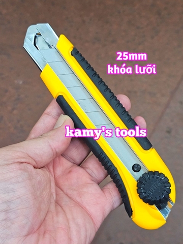 Dao rọc cáp rọc giấy đa năng có khóa lưỡi 25mm dài 180mm L+R+T