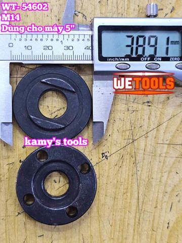 Ốc hãm máy mài bộ tán mài mặt bích kẹp đĩa cắt lưỡi đá mài M14 cho máy mài góc 125mm Wetools WT-54602
