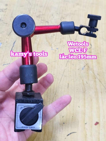 Chân đế từ nam châm gá đồng hồ so lắc léo dài 195mm WCE-F Wetools
