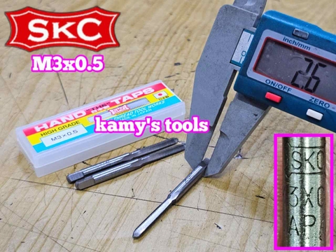Bộ taro ta rô SKC M3x0.5 Nhật 3 mũi chính hãng logo khắc rõ nét