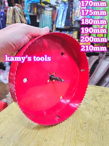 Mũi khoét lỗ tròn đa năng, mũi khoét sắt, mũi khoét gỗ HSS Bi Metal 170mm 175mm 180mm 190mm 200mm 210mm