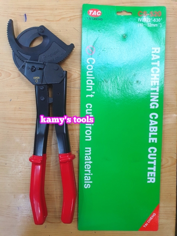 Kìm cắt cáp nhông trợ lực CS-520 TAC Tai Cheng cắt cáp đồng nhôm 52mm tiết diện 630mm2