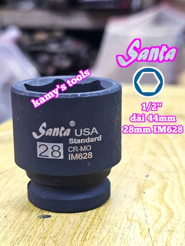 Đầu tuýp 1/2 inch đen Santa 25mm 26mm 28mm 29mm IM625 IM626 IM628 IM629
