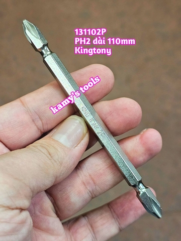 Mũi bắn vít bake 2 đầu PH2 dài 110mm Kingtony 131102P