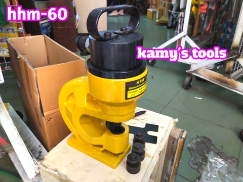 Máy đột lỗ thủy lực HHM-60 TLP 31 tấn đột lỗ 10mm-20mm 4 bộ khuôn
