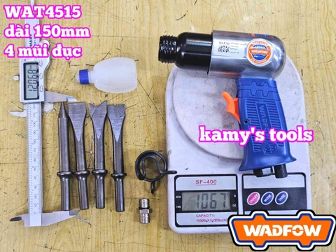 Máy đục hơi khí nén Wadfow WAT4515 dài 150mm 4 mũi đục (chưa bao gồm nối nhanh)