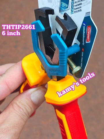 Kìm tuốt dây cách điện1000V Total THTIP2661 dài 6 inch 160mm