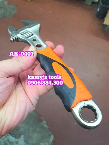 Mỏ lết cán bọc nhựa Asaki 8 inch 200mm Asaki AK-0401