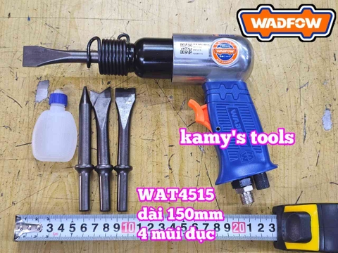 Máy đục hơi khí nén Wadfow WAT4515 dài 150mm 4 mũi đục (chưa bao gồm nối nhanh)