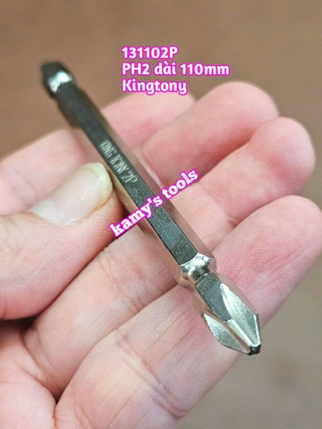 Mũi bắn vít bake 2 đầu PH2 dài 110mm Kingtony 131102P