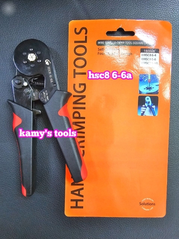 HSC8 6-6A Kìm bấm cos lục giác pin tròn rỗng CV tools 0.25-6mm2