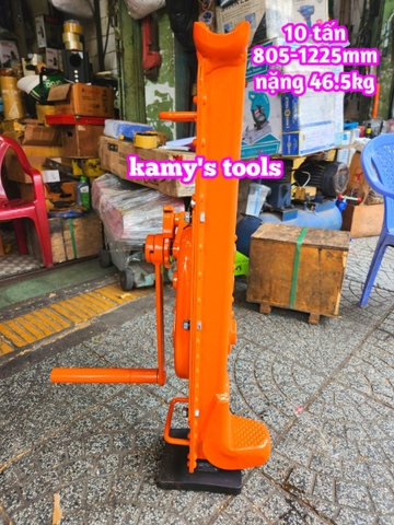 Kích cơ khí quay tay 10 tấn chiều cao 805mm-1225mm Kawasaki JQ-10
