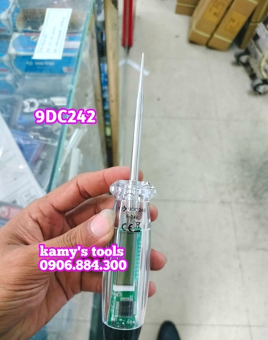 Bút thử điện 1 chiều DC hiển thị số dành cho xe máy xe ô tô Kingtony 9DC242