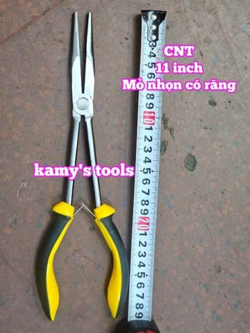 Kìm mỏ nhọn miệng thẳng có răng CNT dài 11 inch 290mm CNT-LNNT11