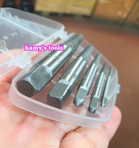 Bộ mũi vít taro ta rô tháo mở bu lông ốc vít gãy hỏng 5 cây SKC 1815 Nhật