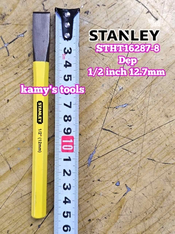 Đục sắt mũi dẹp 12mm 1/2 inch Stanley dài 6 inch 150mm 16-287 STHT16287-8