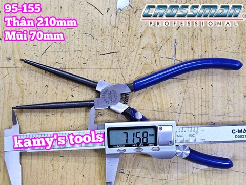 Kìm phe gắp phanh côn xe tay ga bi 6902 Crossman 95-155 dài 9 inch 210mm mũi dài 70mm