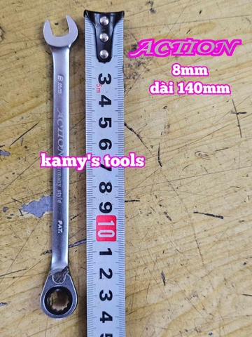 Cờ lê vòng miệng tự động Action có lẫy đảo chiều 8mm 10mm 12mm 13mm 14mm 17mm 19mm
