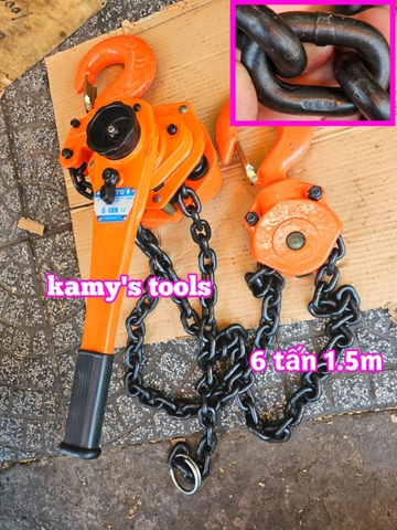 Pa lăng xích lắc tay Nitto 6 tấn 1.5m (1.5 mét) VR-60 xích đôi chuẩn G80 cao cấp
