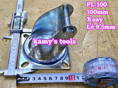Đế càng cố định và xoay dùng cho bánh xe 100mm PL-100 Kamytools