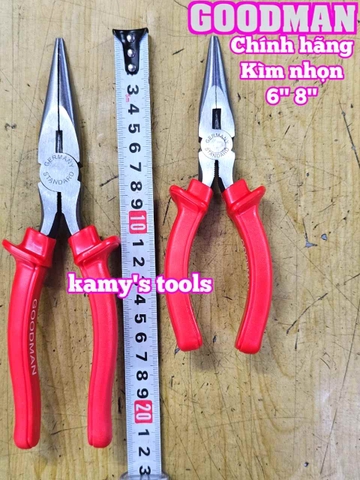 Kìm mỏ nhọn Goodman 6 inch 8 inch chính hãng 95-106 95-108