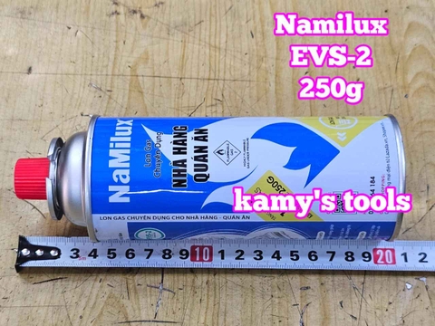 Chai lon bình gas mini Namilux 250g EVS-2 dài 200mm