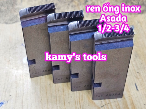 1/2-3/4 inch Dao tiện ren ống INOX Asada Ksu Piset hiệu Unir BSPT